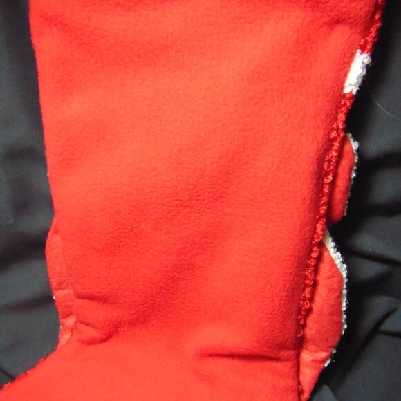 Santa Claus Stocking, Hook and Loop 3D, 19 in long x 8 in wide, Hook, Fillable - Picture 8 of 12